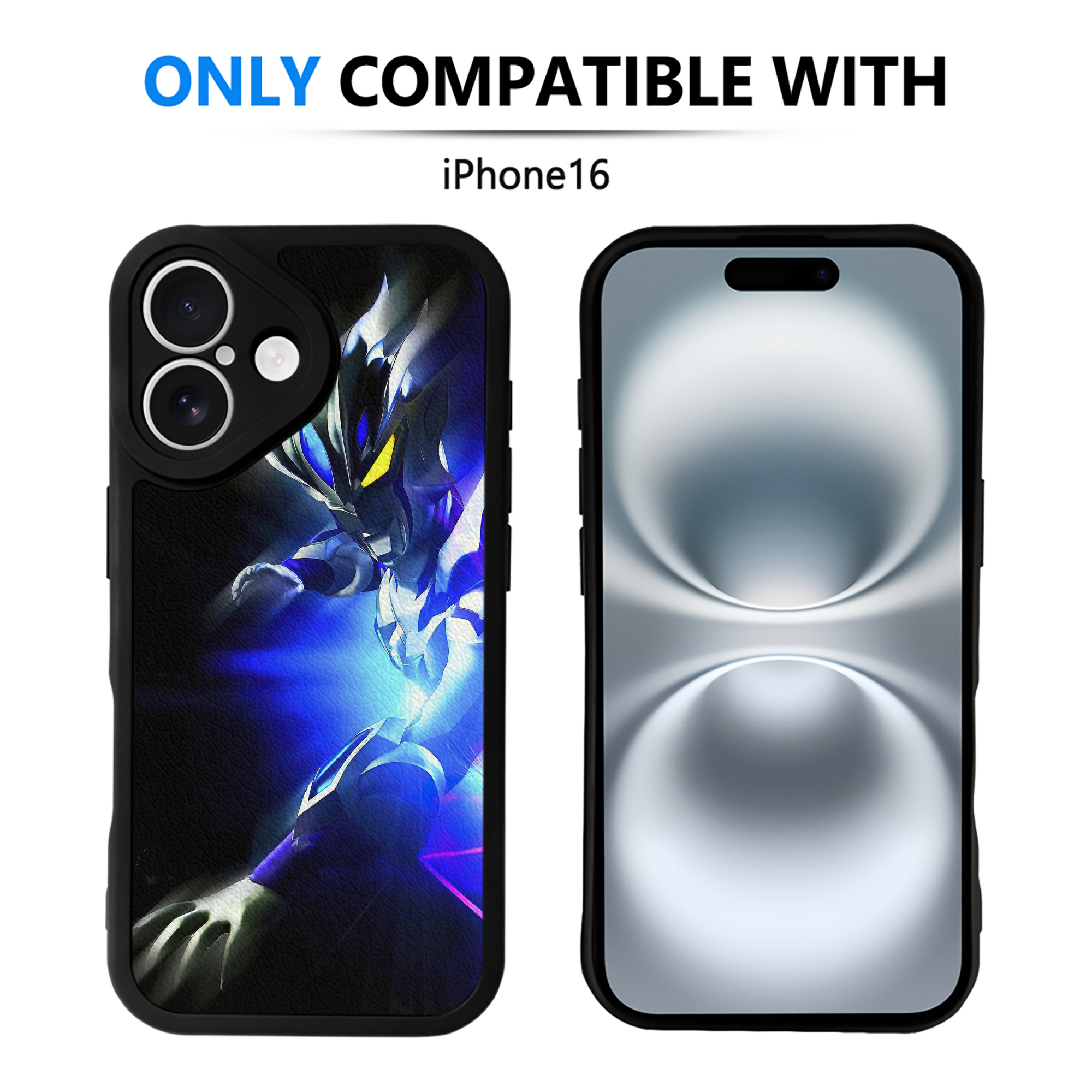 （画像用） ウルトラマン Ultraman 【iPhone 16シリーズ対応】シリコンスマホケース（レザー調） 材質：シリコン